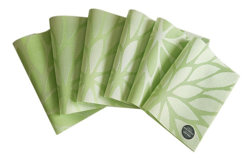 Set De 6 Manteles Individuales Color Verde 4935704