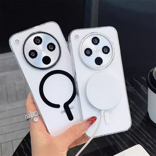 Funda Protectora Trasera Para Oppo Find X8 Pro/x8s+/x8 Ultra, Dura, Transparente, Magnética, Carga Inalámbrica