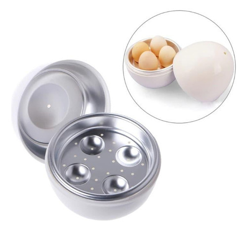 Olla para cocinar huevos al vapor en microondas, 4 huevos cocidos