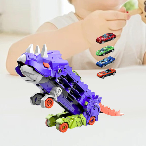 Transport Dinosaur Truck Transport Con Coches Pequeños Con 4