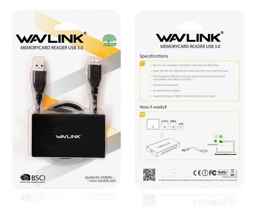 Imagem 2 de 5 de Multi Leitor Cartão Memoria Usb 3.0 / 5gbp/s | No Brasil |