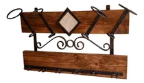 Comprar Botelleros\u002Fvineros De Hierro Y Madera Negro