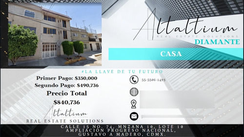 Casa En Venta, Ampliacion Progreso Nacional, En Remate...!!