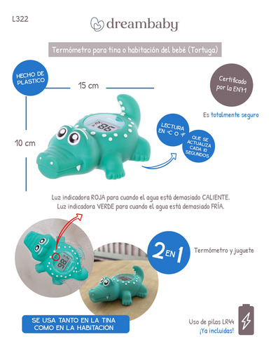 Termómetro Para Tina Y Habitación Dreambaby (cocodrilo)