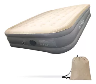Colchon Inflable Matrimonial Queen Bomba Electrica Cama Infl Color Beige
