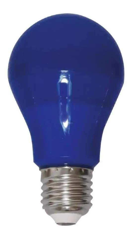 Lâmpada Bulbo Led Colors 7w E27 Cor da luz Azul
