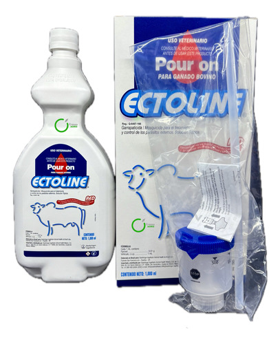 Ectoline Pour On Ganado Bovino Insecticida Garrapaticida 1 L