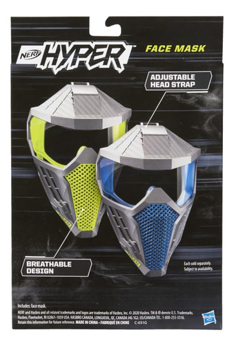 Máscara Protectora Facial Nerf Hyper Respirable Con Correa