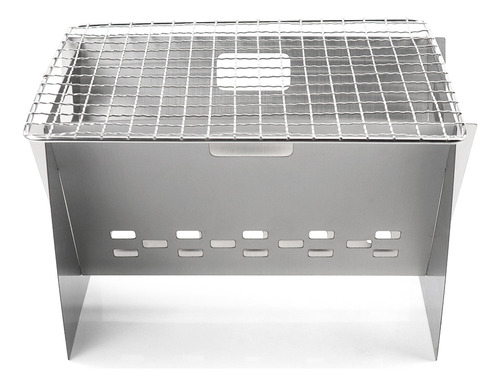 Estufa Camping Acero Inox Plegable Portátil Con Parrilla.h