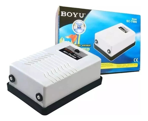 Compresor De Aire Boyu 110v Sc-7500 Para Acuario 2 Salidas 3 Vel