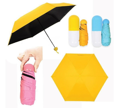 Paraguas Cápsula, Divertido, Práctico, Liviano, 3 Colores