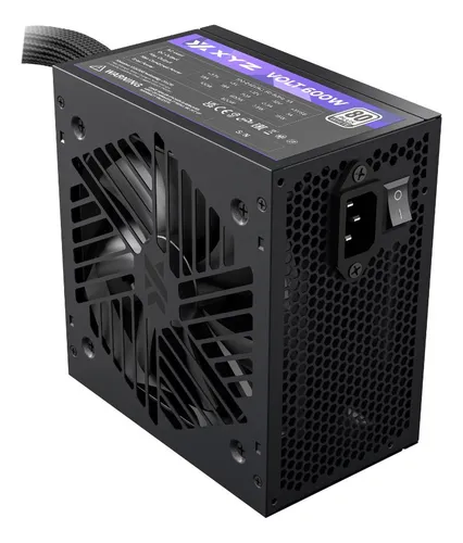 Fuente Poder Xyz Volt 600w Certificada 80+ White Negra 110v