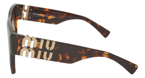Miu Miu Mu 10ws Vau-6s1 Square Shape Tortoise Gold (Usado)