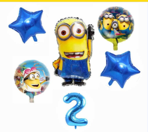 Set Globos Minions Mas Número A Elección