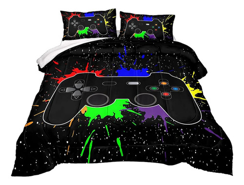  Home Gaming Comforter Para Niños Adolescentes, Juego 