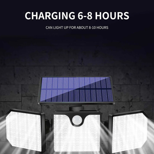 Luz Led Com Sensor De Movimento Solar De 230 Led, 2200 Lm,