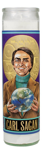 Carl Sagan Secular Sand Vela - Oración De Vidrio De 8.5 PuLG