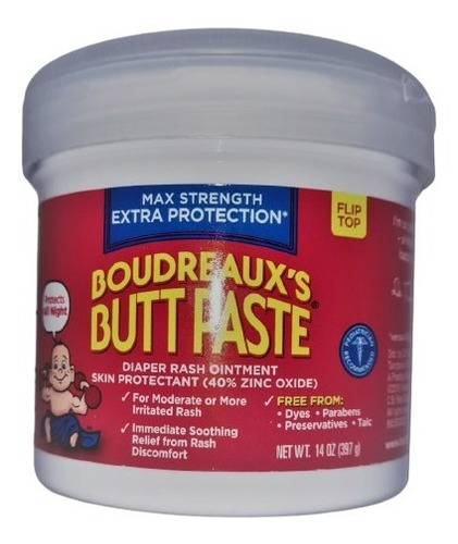 Pomada  Boudreaux's Butt Paste, Para Assaduras, Importada.