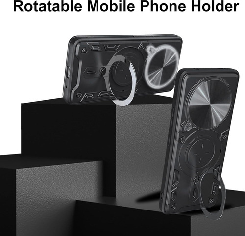 Funda Uso Rudo Carcasa Cámara Para Redmi 14c/a4/c75+mica Negro Redmi 14c 4g/redmi A4 5g/xiaomi Poco C75