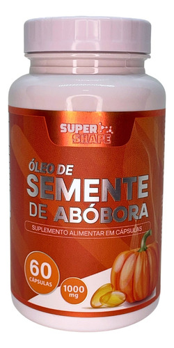 Óleo De Semente De Abóbora Puro Super Shape 1000mg 60 Cápsulas Original Prensado A Frio