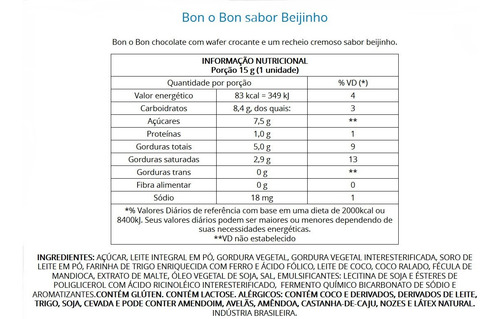 Bombom Beijinho Bon O Bon Arcor 750g C/50 Un