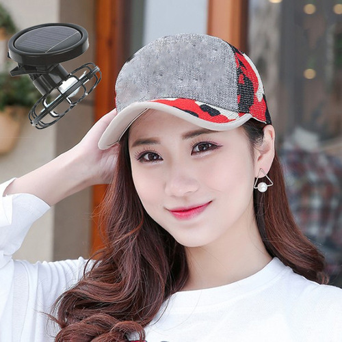 A A Gorra Con Clip Ventilador Solar Con Gorra De Béisbol