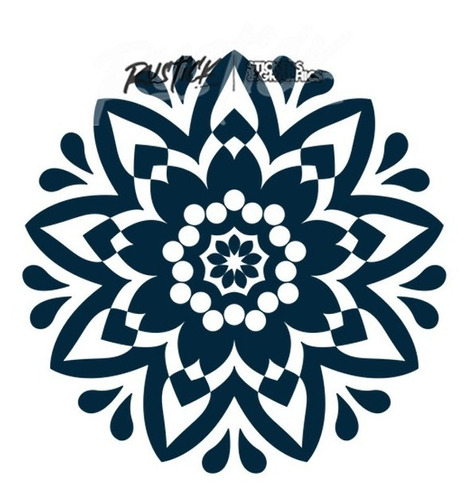 Calco Ploteo Mandala Yoga Flor Sticker Calado Tatoo 20cm