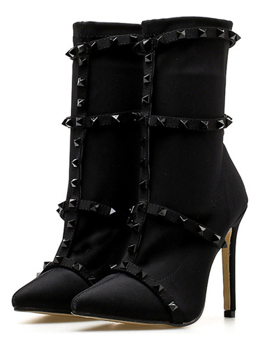 S Stiletto Botines Scarpins Zapatos De Primavera Rojos Con T