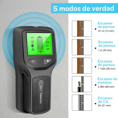 Detector De Metales Gomita Modelo Pared Lcd 9v