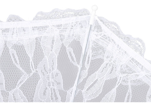 Sombrilla De Encaje Blanco Elegante