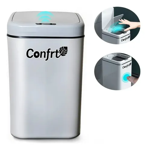 Lixeira Inteligente 20 Litros Sensor Automático Versátil Para Banheiro E Cozinha Cor Cinza Com Design Elegante E Funcionalidades Práticas