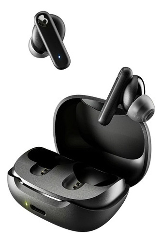 Fones de ouvido sem fio Bluetooth Skullcandy Smokin Buds, cor: preto, cor clara, azul