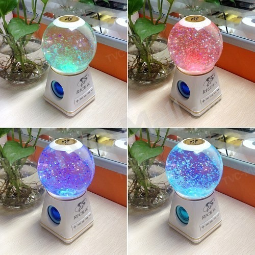 Bocina Bluetooth Led Bola Magica Color Blanco
