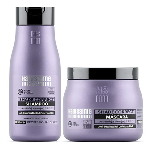 Kit Hairssime Shampoo Y Máscara Shade Correct Purple