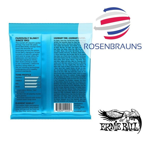 Cuerdas Guitarra Eléctrica Ernie Ball Extra Slinky 8-38