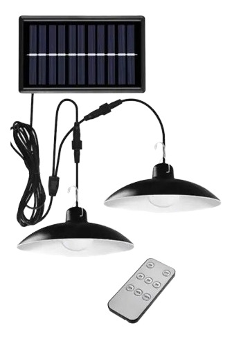 Lampara Solar Led Colgante Plafon + Control