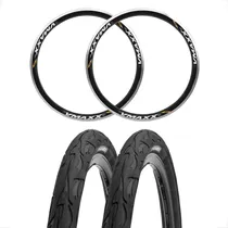 Comprar 2 Aro Folha Vzan Vmaxx Preto Vbrake + Pneus Kenda Flame 26