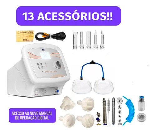 Aparelho Endermoterapia Dermotonus Slim + Acessórios Pump Up