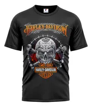 Comprar Playera Harley Davidson, Cuello Redondo 100% Algodón Police