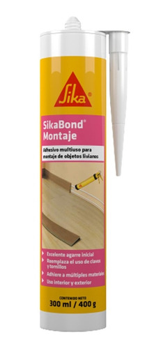 Adhesivo Multiuso Sikabond Montaje Sika 300cc Da Vinci