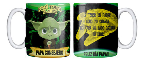 Tazón Día Del Padre Yoda Papá Consejero Grafimax