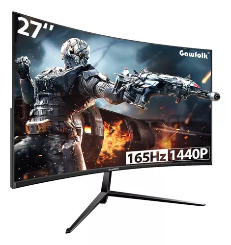 Gawfolk Monitor Gaming 32 Pulgadas Curvo 165Hz, 144 Hz Monitor PC