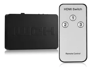Switch Mini Hub Selector Hdmi 3 Puertos + Control Remoto
