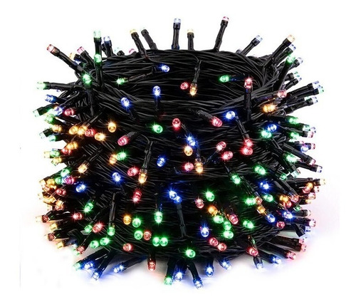 Imagen 2 de 7 de Guirnalda Metros Navidad 400 Led Con Enchufe A 220v
