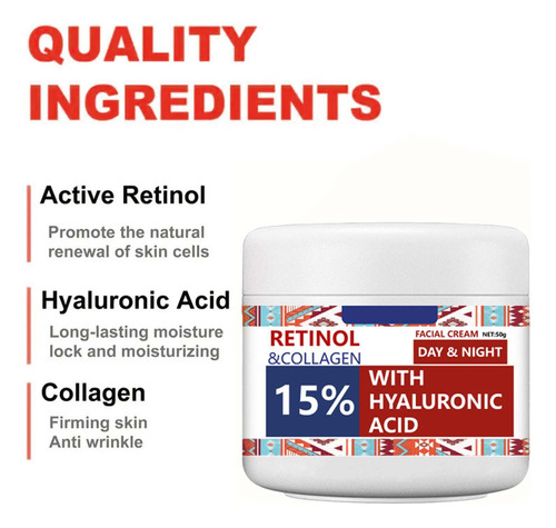 Creme Diurno E Noturno De 50 G De Retinol - Rosto Levemente