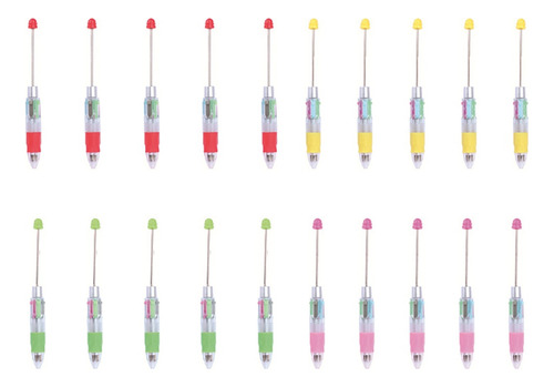 Bolígrafos Con Cuentas De Repuesto De 4 Colores, 20 Unidades