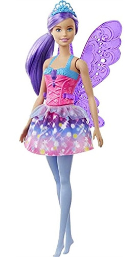 Barbie Dreamtopia Muñeca De Hadas (30cm) Color Morado Alas