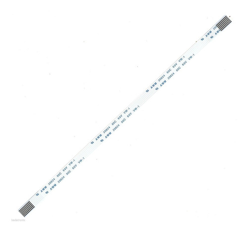Imagen 1 de 1 de Cable Plano Flexible Flex Awm 20624 | 6 Vías 1.0 Mm | 300 Mm