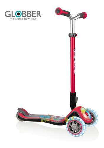 Imagen 2 de 9 de Globber Elite Lights Plegable Con Luces 4 Alturas Monopatin
