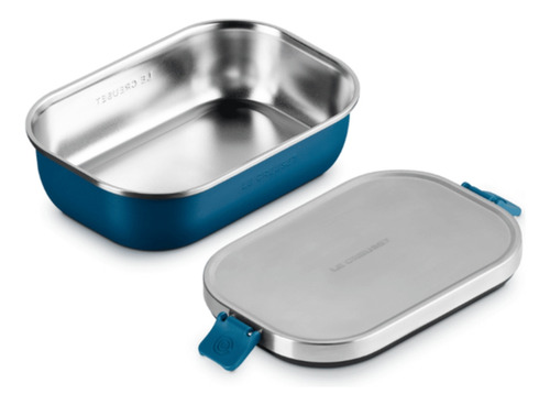 Lancheira Le Creuset On The Go Em Aço Inox Deep Teal 900ml